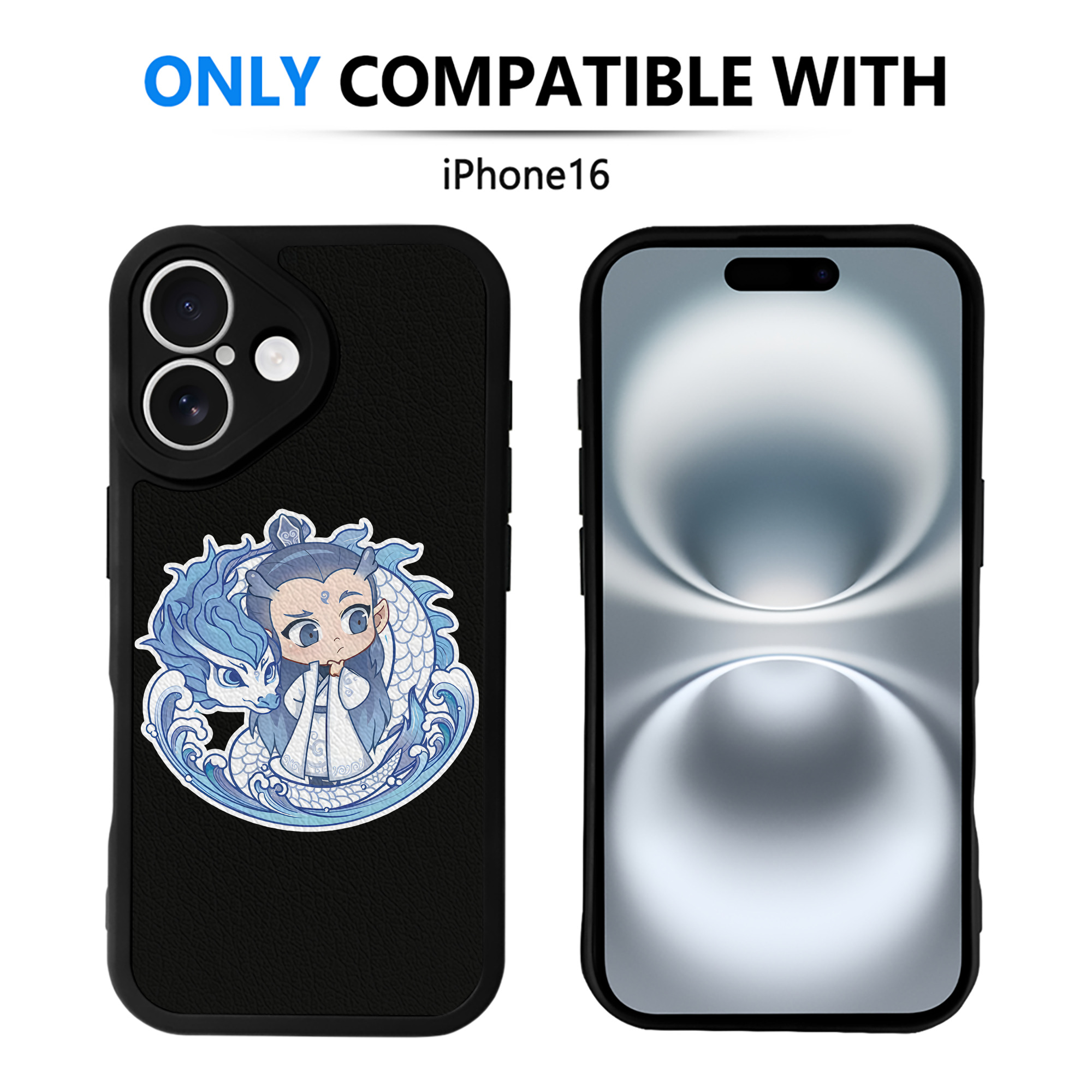 （画像用） Ne Zha 2 ナタ 魔童の大暴れ 【iPhone 16シリーズ対応】シリコンスマホケース（レザー調） 材質：シリコン